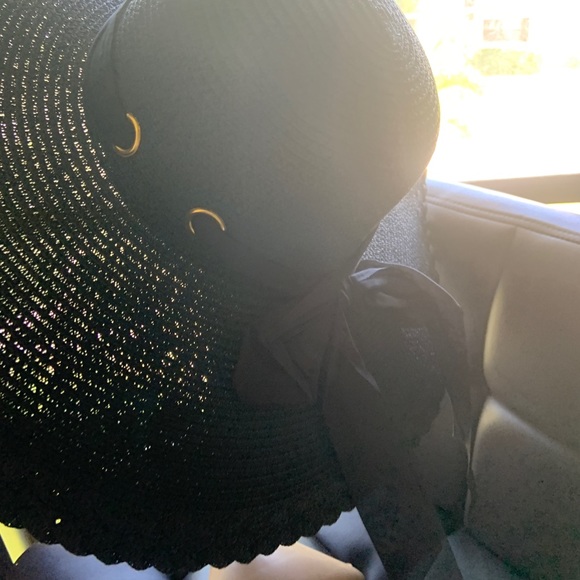 Black is Beautiful WideBrim Hat with Bow - Picture 9 of 9